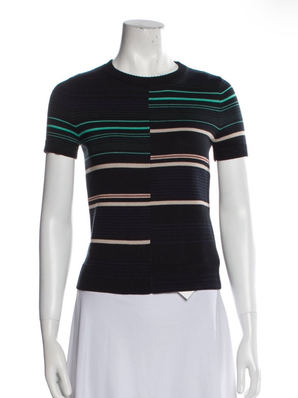 Apiece Apart Striped Short-Sleeve Knit Top